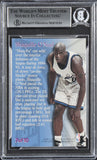 Magic Shaquille O'Neal Signed 1995 Metal Steel Towers #7 Card BAS Slabbed