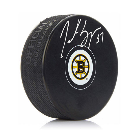 Patrice Bergeron Boston Bruins Autographed Signed Hockey Puck JSA PSA