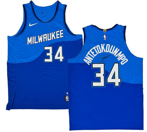 GIANNIS ANTETOKOUNMPO Bucks Autographed City Edition Authentic Jersey BECKETT