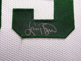 BOSTON CELTICS LARRY BIRD AUTOGRAPHED FRAMED WHITE JERSEY BECKETT BAS 230199