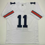 Autographed/Signed Chris Davis Jr. Auburn White College Football Jersey JSA COA