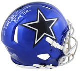 Cowboys Deion Sanders "Primetime" Signed Flash F/S Speed Proline Helmet BAS Wit