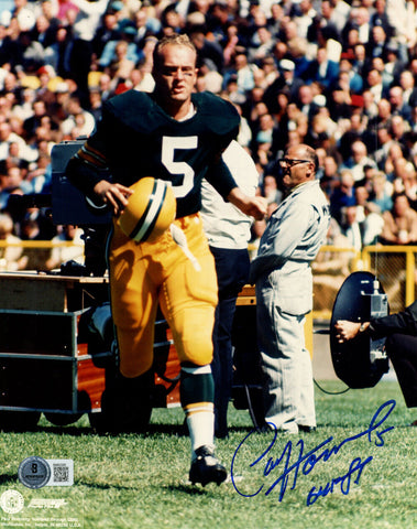 Paul Hornung Signed Green Bay Packers 8x10 Photo HOF Beckett 47845