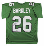 Saquon Barkley Authentic Signed Kelly Green Pro Style Jersey Autographed BAS