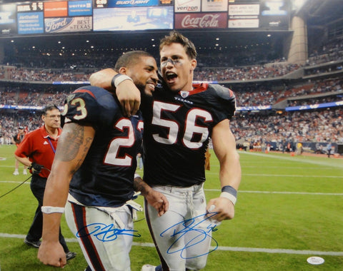 Brian Cushing & Arian Foster Autographed 16x20 On Field Photo- JSA Authentic