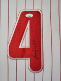 FRAMED LENNY DYKSTRA AUTOGRAPHED SIGNED PHILADELPHIA PHILLIES JERSEY JSA COA