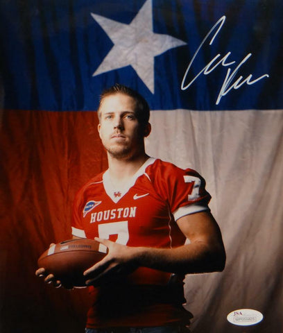 Case Keenum Autographed Houston Cougars 8x10 Flag Photo- JSA W Authenticated