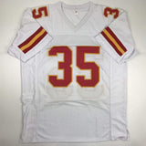 Autographed/Signed Christian Okoye Kansas City White Football Jersey PSA/DNA COA