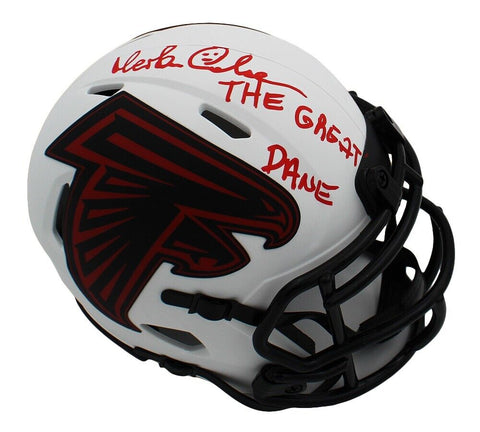 Morten Andersen Signed Atlanta Falcon Speed Lunar NFL Mini Helmet With Insc