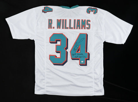 Ricky Williams Signed Miami Dolphins Jersey Insc "Split Blunts, Not Carries" PSA