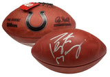 PEYTON MANNING Autographed Duke Metallic Colts Logo Football FANATICS