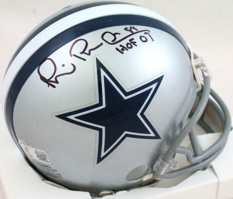 Michael Irvin Autographed Dallas Cowboys Mini Helmet w/HOF-Beckett W Holo *BLK