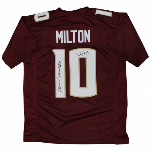 McKenzie Milton Signed Florida State Seminole Jersey Insc "Scalp 'Em!" (JSA COA)