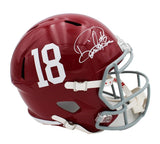 Derrick Henry Signed Alabama Crimson Tide Speed Full Size #18 Decal NCAA Helmet