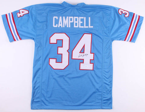 Earl Campbell Signed Houston Oilers Jersey (JSA COA) H.O.F. Running Back / Texas