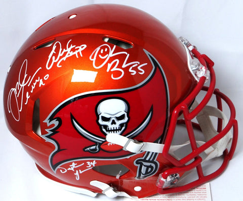 Alstott, Brooks, Sapp, Jackson Signed TB Bucs F/S Flash Speed Authentic