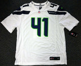 SEAHAWKS BYRON MAXWELL AUTOGRAPHED WHITE NIKE JERSEY SIZE XL MCS HOLO 85551