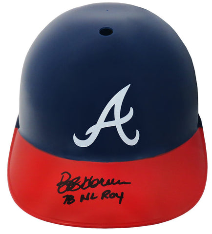 Bob Horner Signed Braves Rep Souvenir Batting Helmet w/78 NL ROY (SCHWARTZ COA)