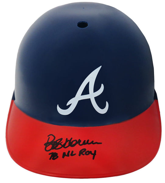 Bob Horner Signed Braves Rep Souvenir Batting Helmet w/78 NL ROY (SCHWARTZ COA)