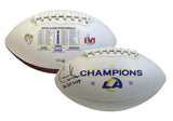 COOPER KUPP Autographed "SB LVI MVP" Rams White Panel Football FANATICS