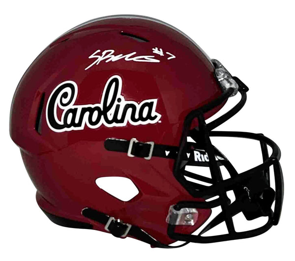 SPENCER RATTLER SIGNED SOUTH CAROLINA GAMECOCKS FULL SIZE SPEED HELMET BECKETT