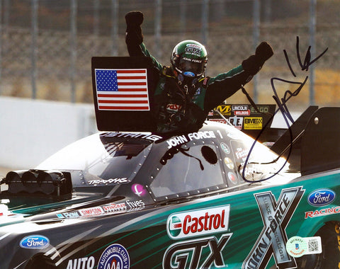 John Force Authentic Signed 8x10 Photo Autographed BAS #BJ32677