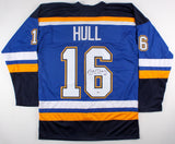 Brett Hull Signed St. Louis Blues Blue Home Jersey (Beckett Hologram) 741 Goals