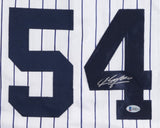 Aroldis Chapman Signed New York Yankees Jersey (Beckett COA) 7xAll Star Pitcher