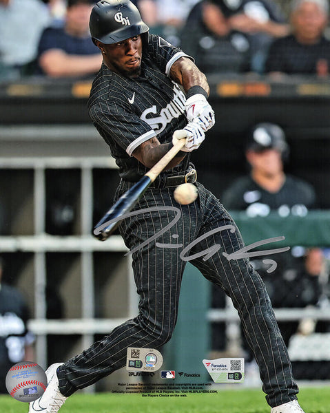 Tim Anderson Signed White Sox Swinging Action Black Jersey - (Fanatics COA)