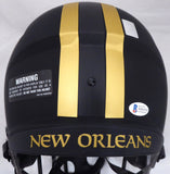 DREW BREES AUTOGRAPHED SAINTS BLACK ECLIPSE FULL SIZE HELMET BECKETT 177123