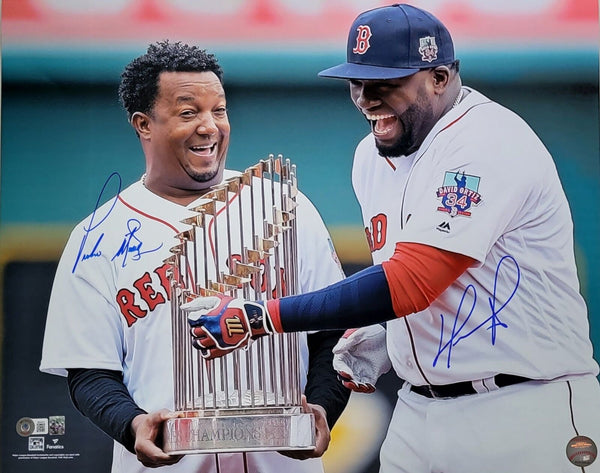 David Ortiz & Pedro Martinez Signed Boston Red Sox 16x20 Photo Beckett Witnessed