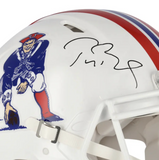 Tom Brady Autographed Patriots 1982-89 Throwback Authentic Helmet Fanatics