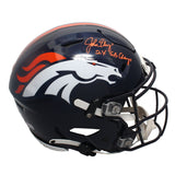 John Elway Autographed "2x SB Champs" Broncos SpeedFlex Authentic Helmet Beckett