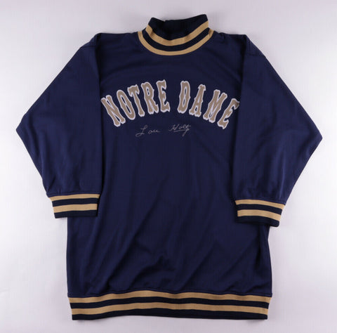 Lou Holtz Signed Notre Dame Fighting Irish Coaching Sweater (JSA COA)