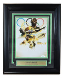 Usain Bolt Signed Framed 8x10 Olympic Track Collage Photo JSA Hologram