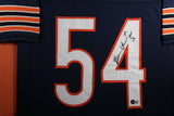 BRIAN URLACHER (Bears navy TOWER) Signed Autographed Framed Jersey Beckett HOF