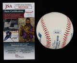 Yogi Berra Signed NY Yankees M.L Baseball (JSA COA) Record 13xWorld Series Champ