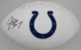 JACOBY BRISSETT AUTOGRAPHED SIGNED COLTS WHITE LOGO FOOTBALL BECKETT 159166