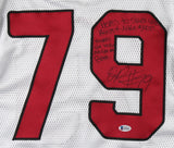 Oliver Ross Signed Cardinals Reebok Jersey Multiple Inscriptions (Beckett COA)