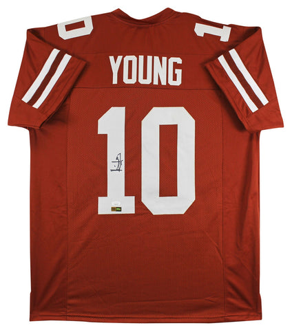 Texas Vince Young Authentic Signed Burnt Orange Pro Style Jersey JSA Witness