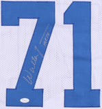 Walter Jones Signed Seahawks Jersey Inscrbd "HOF 14" (JSA COA) 9xPro Bowl Tackle