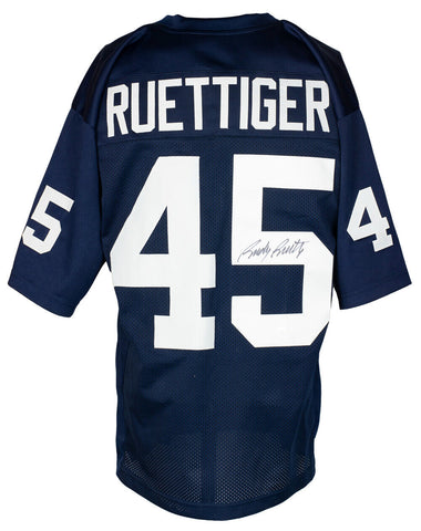 Rudy Ruettiger Signed Custom Blue College Style Football Jersey JSA ITP