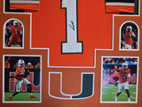 FRAMED MIAMI HURRICANES CAM WARD AUTOGRAPHED SIGNED JERSEY JSA COA