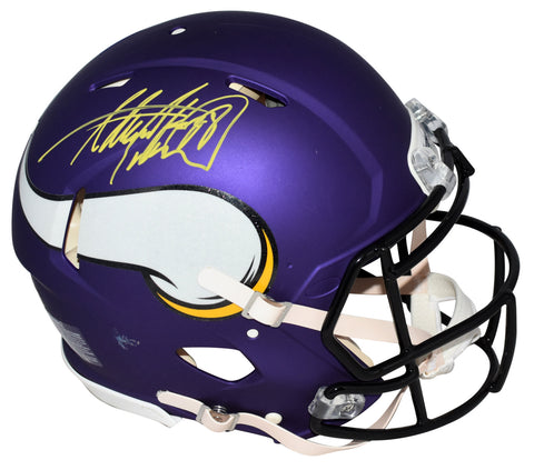 ADRIAN PETERSON SIGNED MINNESOTA VIKINGS AUTHENTIC SPEED HELMET BECKETT