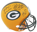 Packers (3) Favre, Starr, Rodgers Signed Full Size Rep Helmet PSA/DNA #AQ07688