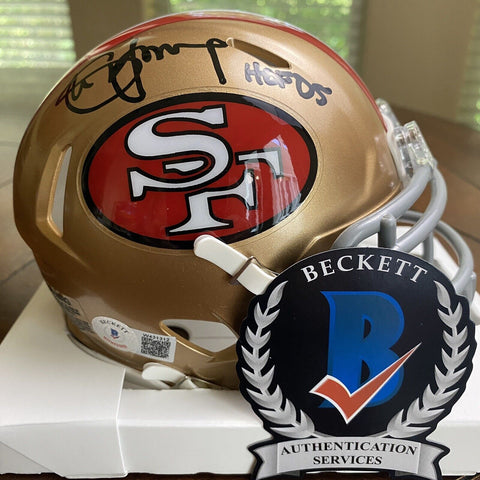 Steve Young Autographed Signed 49ers Mini Helmet w/ "HOF 2005" Beckett