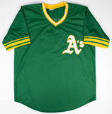 Bert Campaneris Signed Athletics Jersey (JSA COA) 3xWorld Series Champ 1972-1974