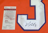 VIC BEASLEY SIGNED AUTOGRAPHED CLEMSON TIGERS #3 ORANGE JERSEY JSA