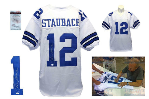 Roger Staubach Autographed SIGNED Jersey - JSA Witnessed Authenticated - White