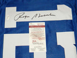 ROGER STAUBACH SIGNED AUTOGRAPHED DALLAS COWBOYS #12 BLUE JERSEY JSA